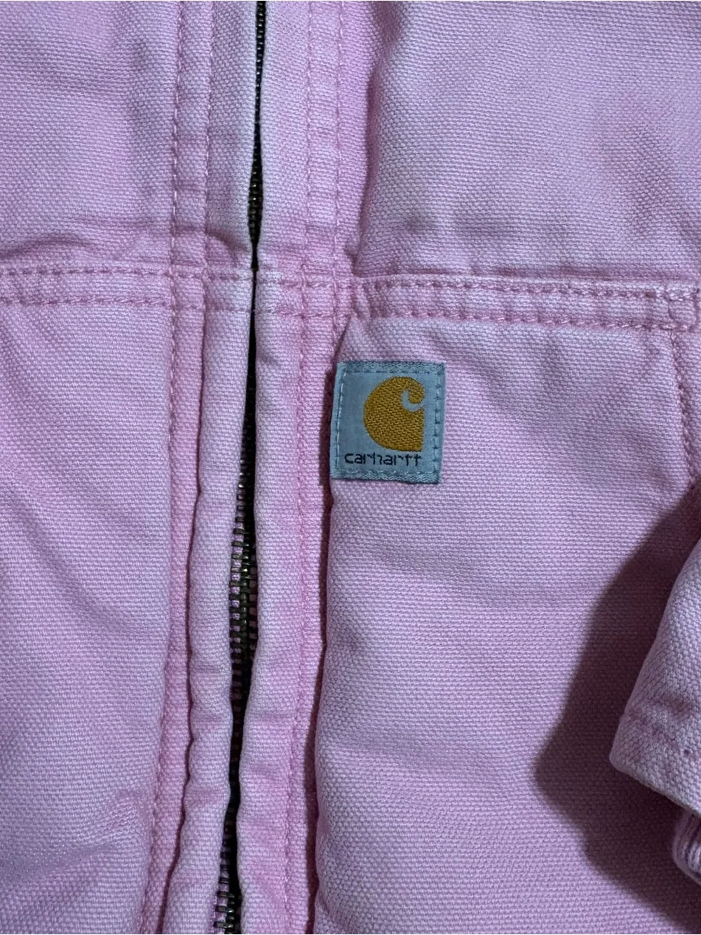 Carhartt Jacket Youth XS 6 Pink Duck Canvas Pink Sherpa Lined Hooded Girls